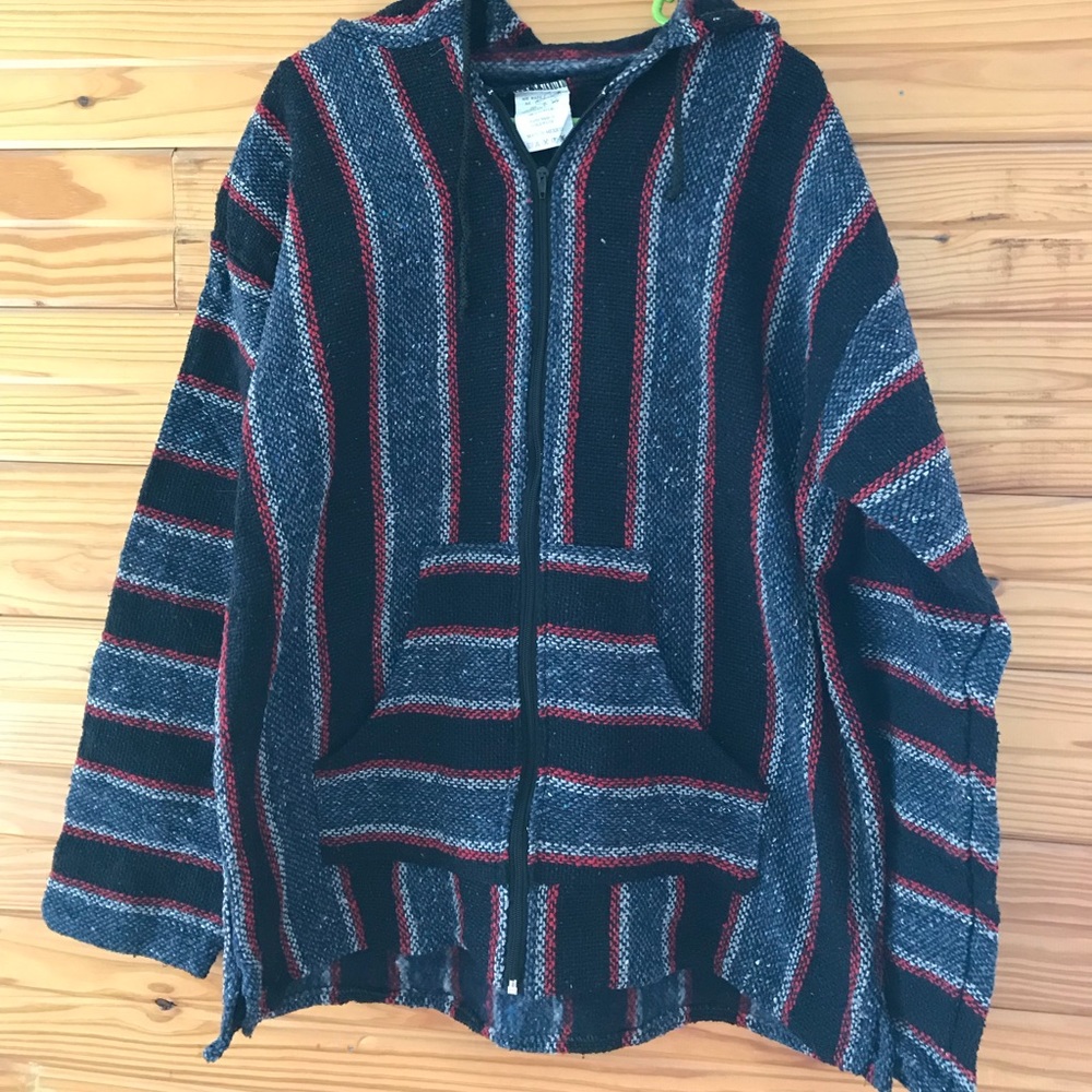 Mexican Mr. Baja Zip Hoodie Poncho